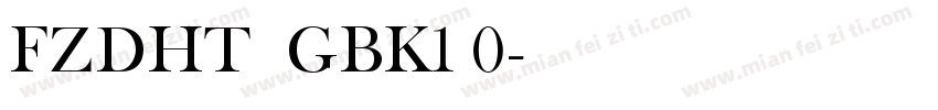 FZDHT  GBK1 0字体转换